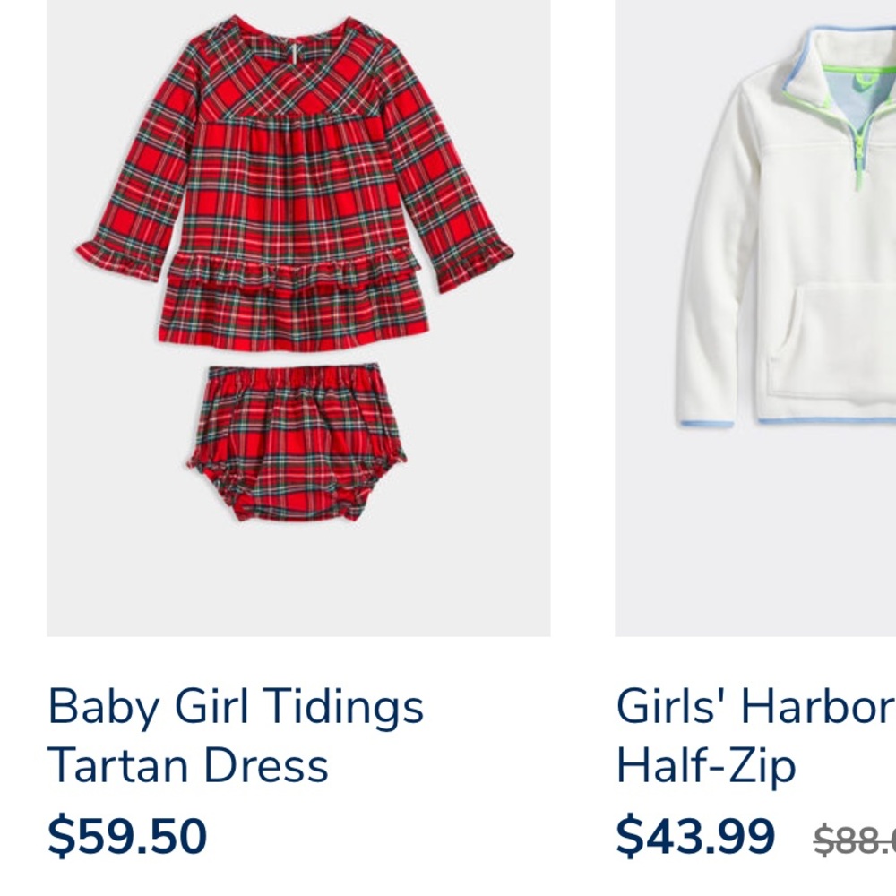 Vineyard Vines baby girl tidings Tartan dress!